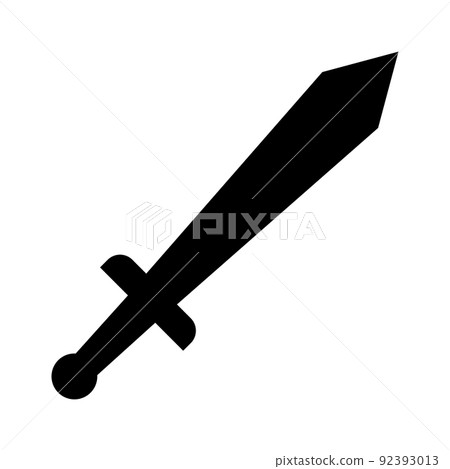 Sword vector icon isolated on white background-插圖素材 [92393013] - PIXTA圖庫