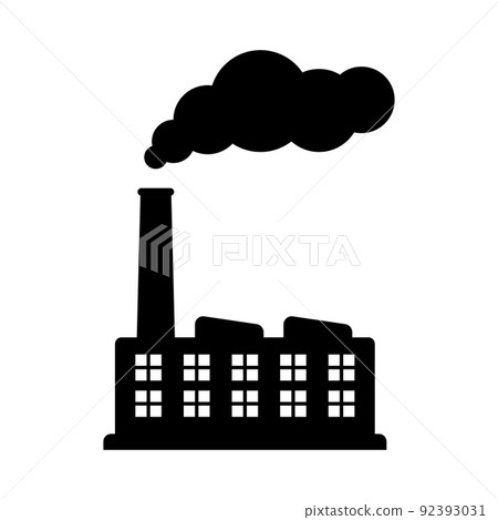 Factory vector icon isolated on white background Factory vector icon isolated on white background 92393031