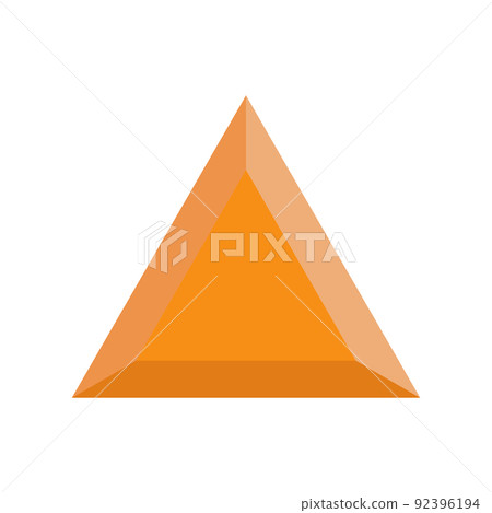 Orange gem vector icon on white background Orange gem vector icon on white background 92396194