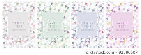 Geometric pattern background set Geometric pattern background set 92396507
