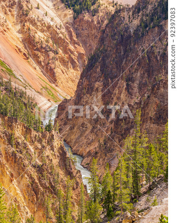 Beautiful river landsacpe around Grand Canyon of Yellowstone Beautiful river landsacpe around Grand Canyon of Yellowstone 92397083