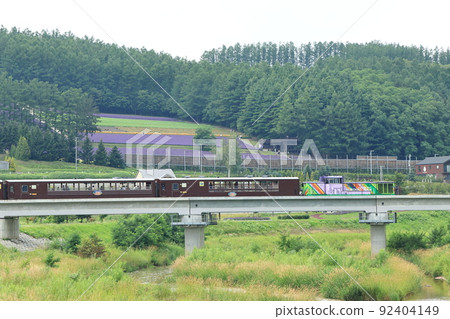 Sightseeing train Norokko and Farm Tomita 92404149
