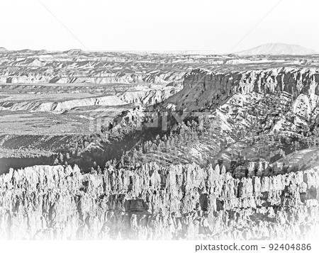 Wide angle view over Bryce Canyon in Utah Wide angle view over Bryce Canyon in Utah 92404886