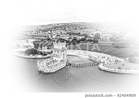 Famous landmarks of Portugal - Belem Tower Famous landmarks of Portugal - Belem Tower 92404909