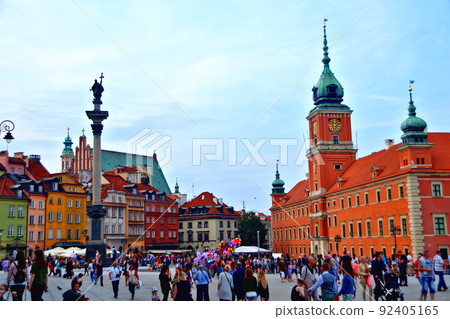 Warsaw Old Town, Poland Royal Palace Square 92405165