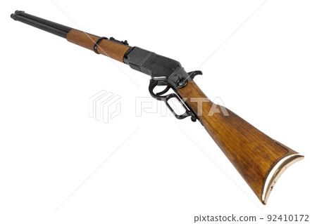 Wild west period Winchester lever-action repeating rifle Wild west period Winchester lever-action repeating rifle 92410172