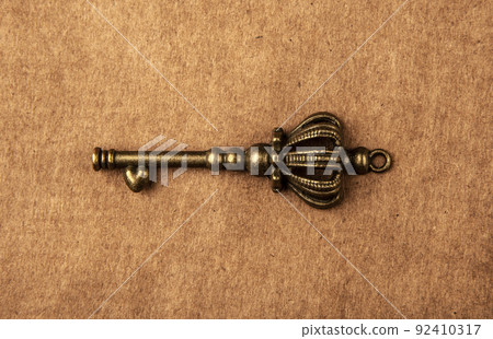 image of old key paper background  92410317