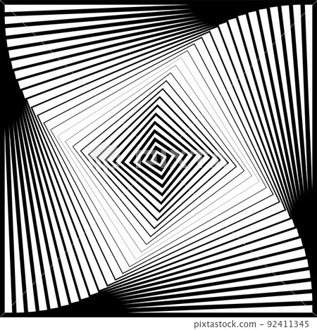 Whirl Torsion Motion Illusion in Abstract Op Art Pattern. Whirl Torsion Motion Illusion in Abstract Op Art Pattern. 92411345