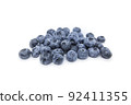 Blueberry isolated on white background. Ripe fresh blueberry  92411355