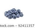 Blueberry isolated on white background. Ripe fresh blueberry  92411357