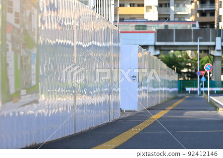 Temporary enclosure at construction site Universal steel plate 92412146