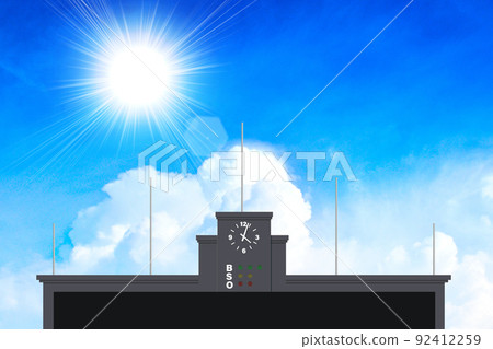 Baseball field scoreboard 92412259