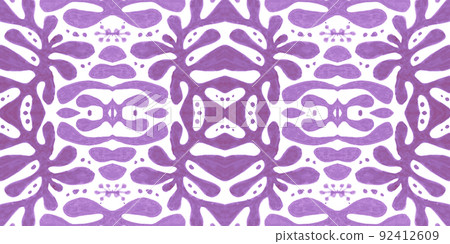 Watercolor italian pattern. Seamless portugal design. Retro spanish background. 92412609