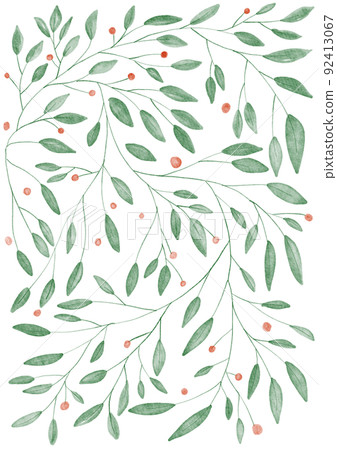 抽象樹葉圖案插圖 92413067