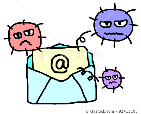 Dangerous virus-infected emails sent over the Internet Dangerous virus-infected emails sent over the Internet 92413103