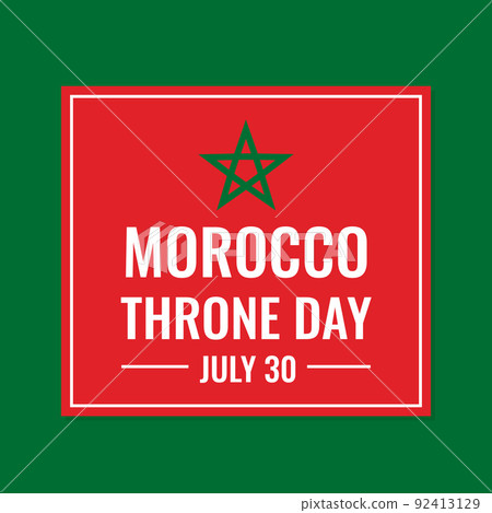 Morocco Throne Day typography poster. National holiday on July 30. Vector template for banner, flyer, postcard, etc Morocco Throne Day typography poster. National holiday on July 30. Vector template for banner, flyer, postcard, etc 92413129