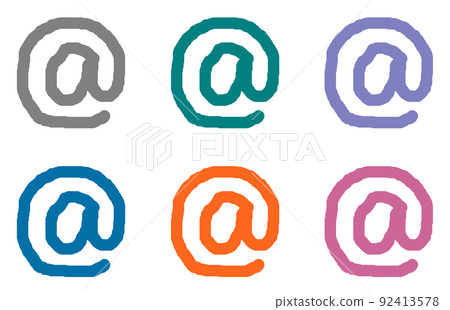 Various patterns of at sign - Stock Illustration [92413578] - PIXTA