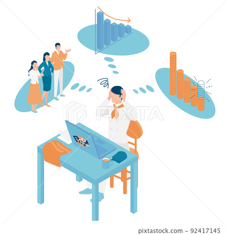 A man who runs a restaurant and thinks about sales and operations 92417145