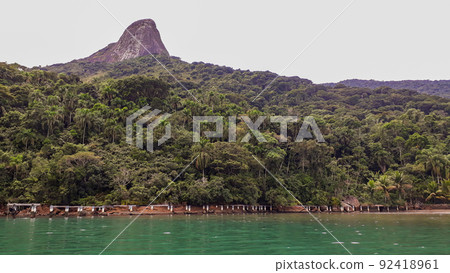 Sugarloaf Peek, or Pico do Pao de Acucar in Saco do Mamangua, a tropical fiord in Paraty, Rio de Janeiro, Brazil Sugarloaf Peek, or Pico do Pao de Acucar in Saco do Mamangua, a tropical fiord in Paraty, Rio de Janeiro, Brazil 92418961