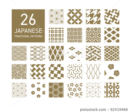 金色日本圖案圖案集 金色日本圖案圖案集 92419466