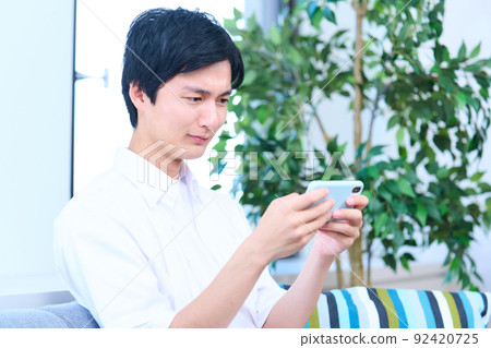 Men's smartphone living room Men's smartphone living room 92420725