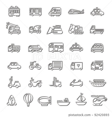 救濟式車輛圖標集 92420893