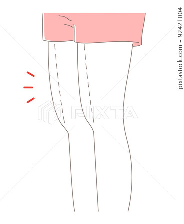 Illustration material of a woman with thick thighs 92421004
