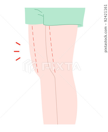 Illustration material of a woman with thick thighs Illustration material of a woman with thick thighs 92421161