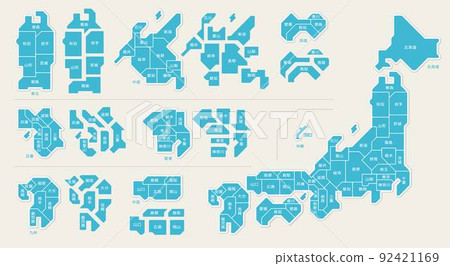 Map of Japan Prefecture Prefecture name Simple illustration Map of Japan Prefecture Prefecture name Simple illustration 92421169