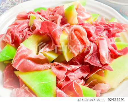 Prosciutto (hamon serrano) 甜瓜 92422291