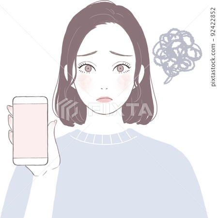 一個有麻煩的智能手機的女人 92422852