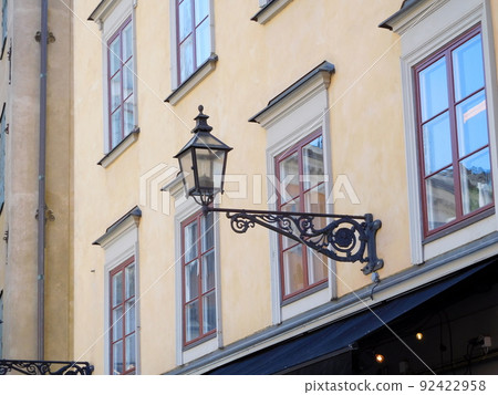 Sweden Gamla Stan streetlight Sweden Gamla Stan streetlight 92422958