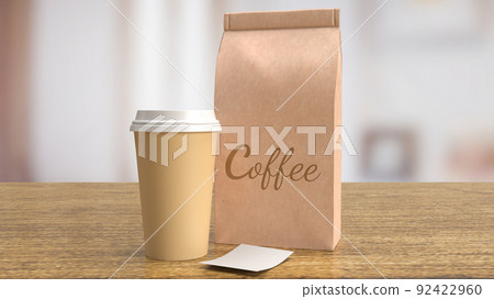 The coffee cup on wood table for hot drink concept 3d rendering The coffee cup on wood table for hot drink concept 3d rendering 92422960