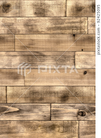Vintage wood with knots, floor / wall planks painted with oil stain Vintage wood with knots, floor / wall planks painted with oil stain 92425095