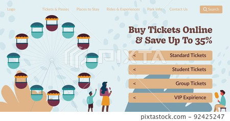 Buy tickets online and save money, amusement park 92425247