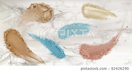 Skin foundation smear brush strokes beauty makeup 92426290