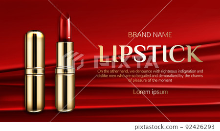 Lipstick cosmetics make up product promo banner Lipstick cosmetics make up product promo banner 92426293