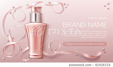 Cosmetics bottle mockup spa natural beauty product 92426318