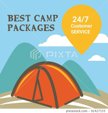 Best camp packages, customer service ads banner Best camp packages, customer service ads banner 92427155