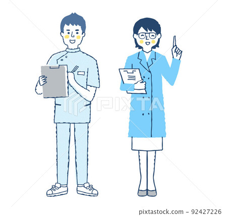 Social worker 2 men and women 92427226