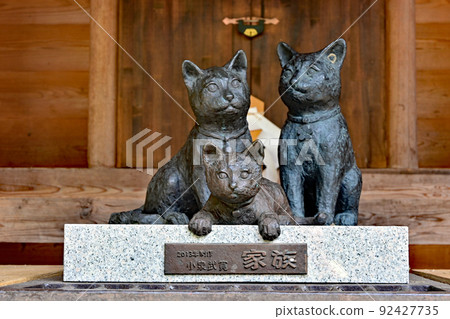 [神社和寺廟] 大阪府高槻市，上宮天滿宮，守護者天神，貓 92427735
