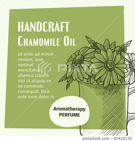 Handcraft chamomile oil, aroma perfume banner Handcraft chamomile oil, aroma perfume banner 92428156
