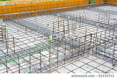Construction foundation work, reinforcement 92430352