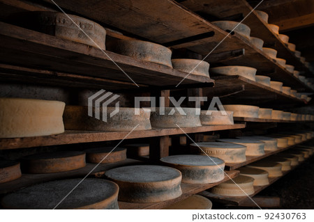 Native Orobian Alps cheeses in seasoning 92430763