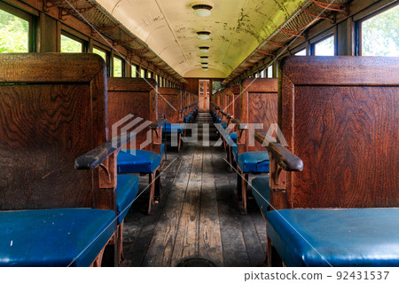 Inside the Mitsubishi Yubari Railway, which is preserved at the site of Nandai Yubari Station in Yubari City, Hokkaido [July] 92431537