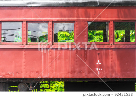 Passenger car on display at the site of Yubari Railway Minami-Yubari Station in Yubari City, Hokkaido [July] 92431538