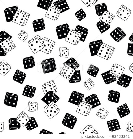 Dice pattern, color vector illustration 92433241
