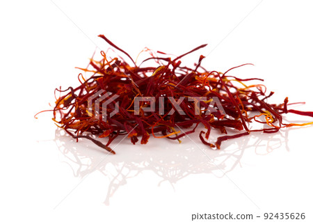 Dried saffron spice isolated Dried saffron spice isolated 92435626