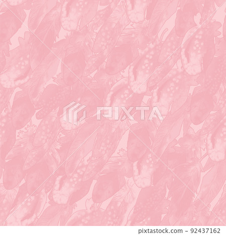 Watercolor birds feathers pattern. Seamless texture with hand drawn feathers monochrome Watercolor birds feathers pattern. Seamless texture with hand drawn feathers monochrome 92437162
