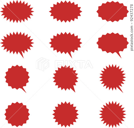 Zigzag pop bomb set illustration 92437278